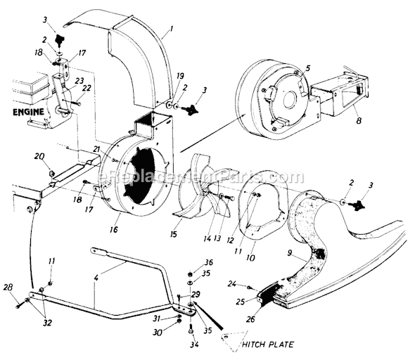 MTD 247-675-118 (1987) Vacuum Page B Diagram