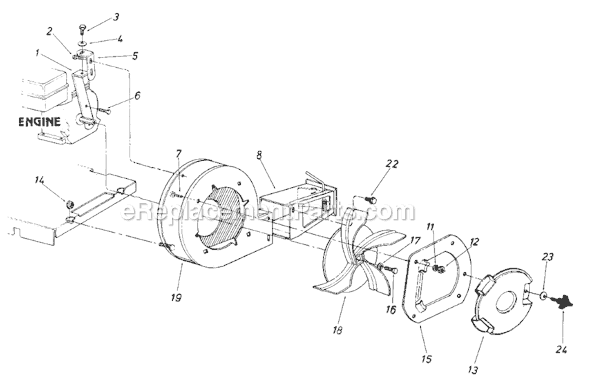 MTD 249-692-730 (1989) Leaf Blower Page B Diagram