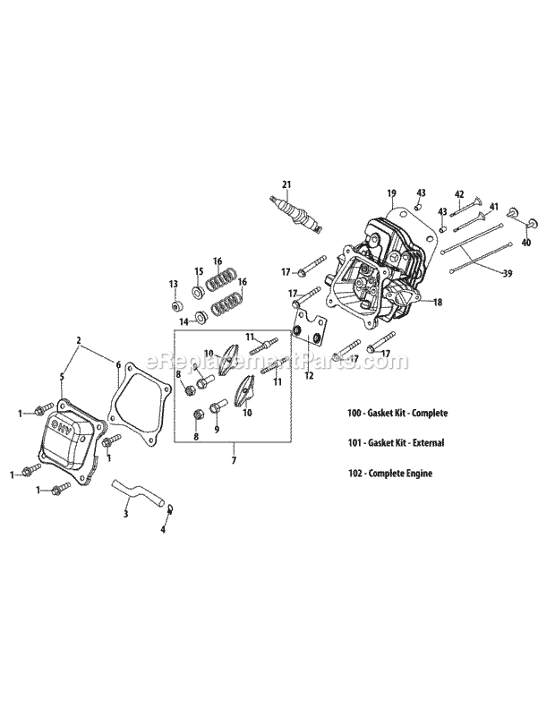 Yard Machines 31A-2M1E700 (2012) Single Stage Snow Thrower Page C Diagram