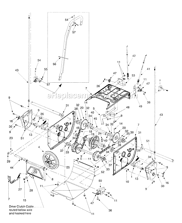 Yard Man 31AE573H401 (1999) Snowblower Page D Diagram