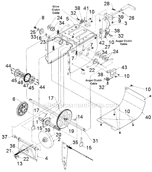 Yard Machines 31AE600E161 (1998) Snowblower Page B Diagram