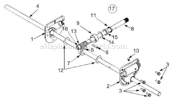 MTD 31AH553G401 (2001) Snow Thrower Gear Assembly Diagram