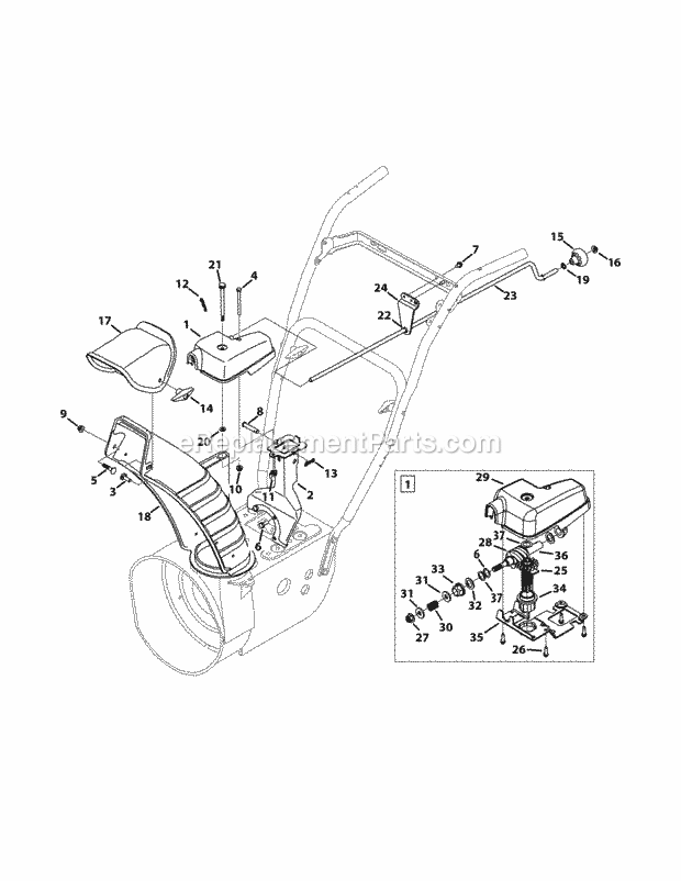 Yard Machines 31AH64FG700 (2014) Two Stage Snow Thrower Page I Diagram