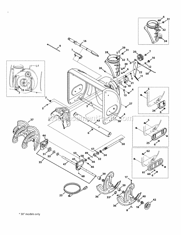 MTD 31AH65FH795 (2012) Two Stage Snow Thrower Page G Diagram