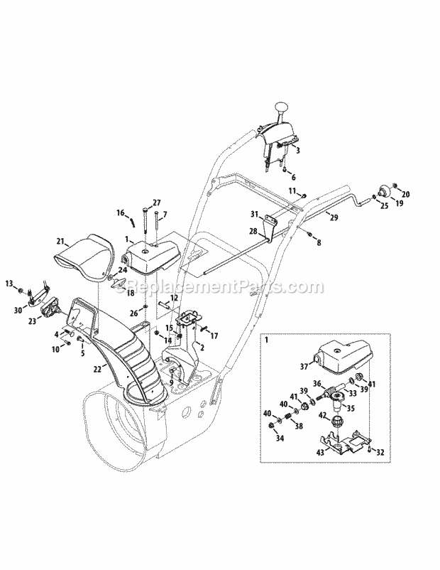 MTD 31AM63KE704 (2012) Two Stage Snow Thrower Page H Diagram