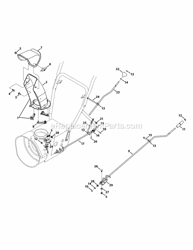Yard Machines 31AS63EF729 (2012) Two Stage Snow Thrower Page J Diagram