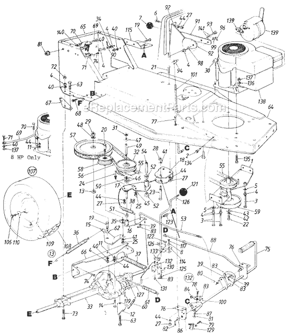 MTD 322-014 (1988) Lawn Tractor Page D Diagram