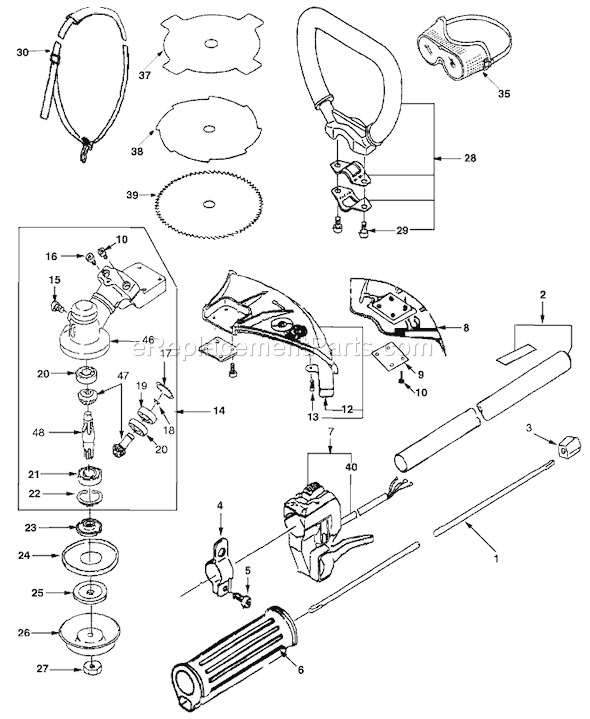 MTD Pro ST35 (59AA104-195) String Trimmer Page B Diagram