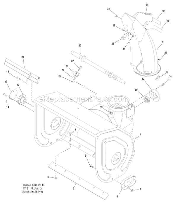 Murray 1695319 (ST8526)(2007) 26" Dual Stage Snowthrower Page B Diagram