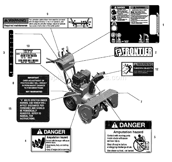 Murray 1695319 (ST8526)(2007) 26" Dual Stage Snowthrower Page C Diagram