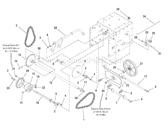 Murray 1695319 (ST8526)(2007) 26" Dual Stage Snowthrower Page F Diagram