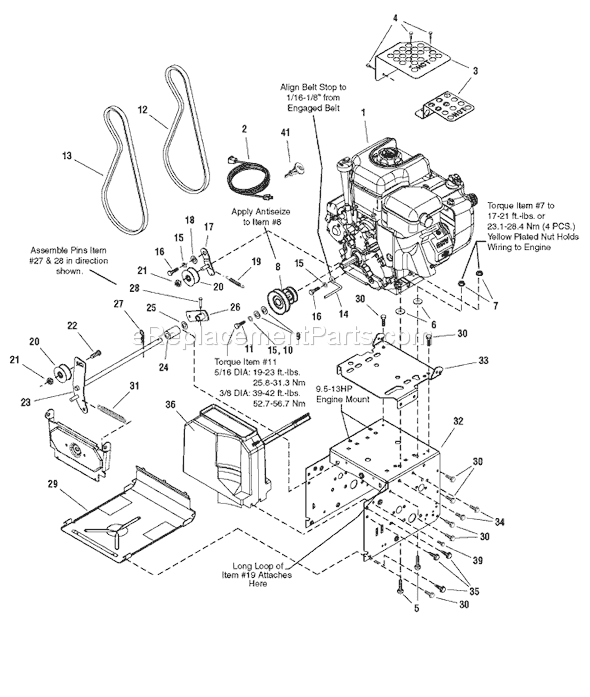 Murray 1695321 (ST1028S)(2007) 28" Dual Stage Snowthrower Page D Diagram