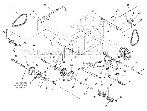 Murray 1695321 (ST1028S)(2007) 28" Dual Stage Snowthrower Page F Diagram