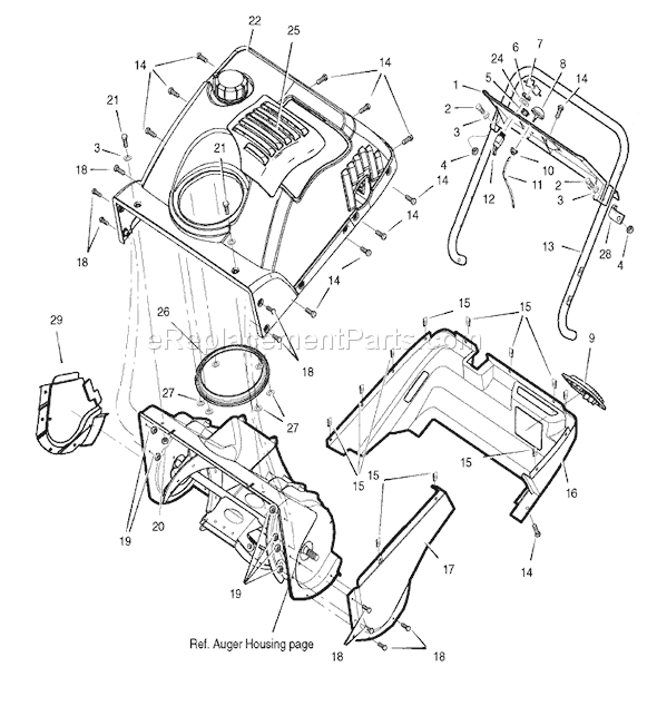 Murray 1695518 (18-2811-29)(2008) Snow Frost-RS 22" Single Stage Snowthrower Page B Diagram