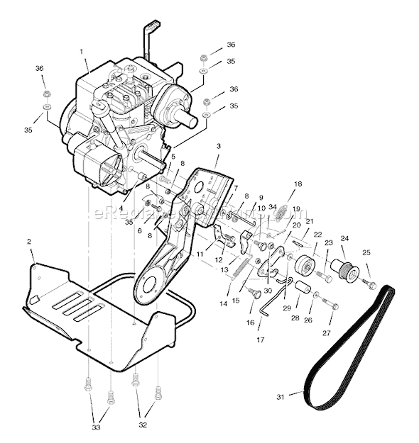 Murray 1695518 (18-2811-29)(2008) Snow Frost-RS 22" Single Stage Snowthrower Page E Diagram