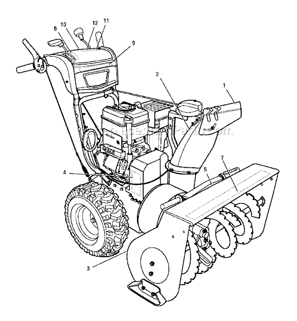 Murray 1695541 (2008) 27" Dual Stage Snowthrower Page B Diagram
