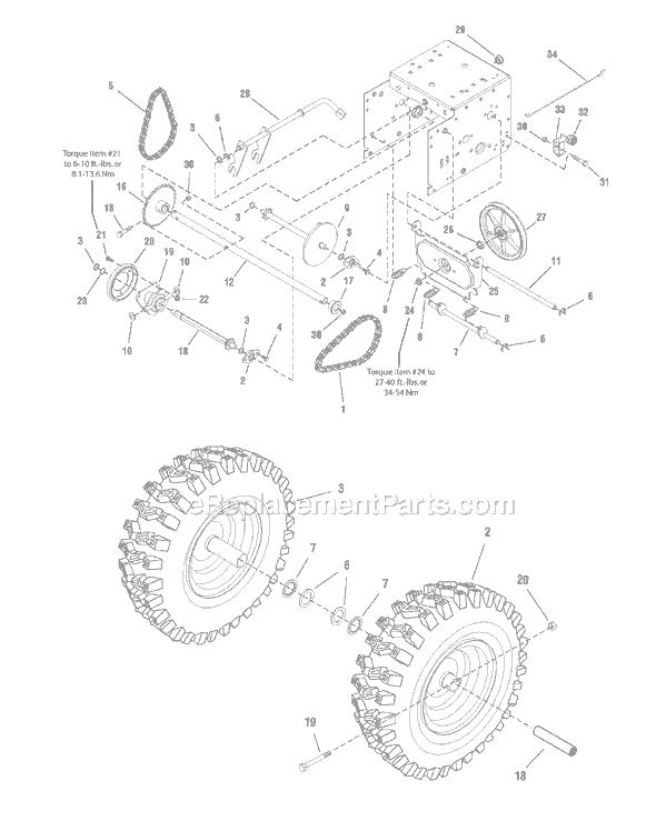 Murray 1695541 (2008) 27" Dual Stage Snowthrower Page E Diagram