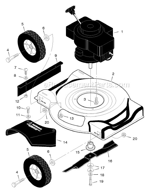 Murray 201011x83A 20" Lawn Mower Page B Diagram