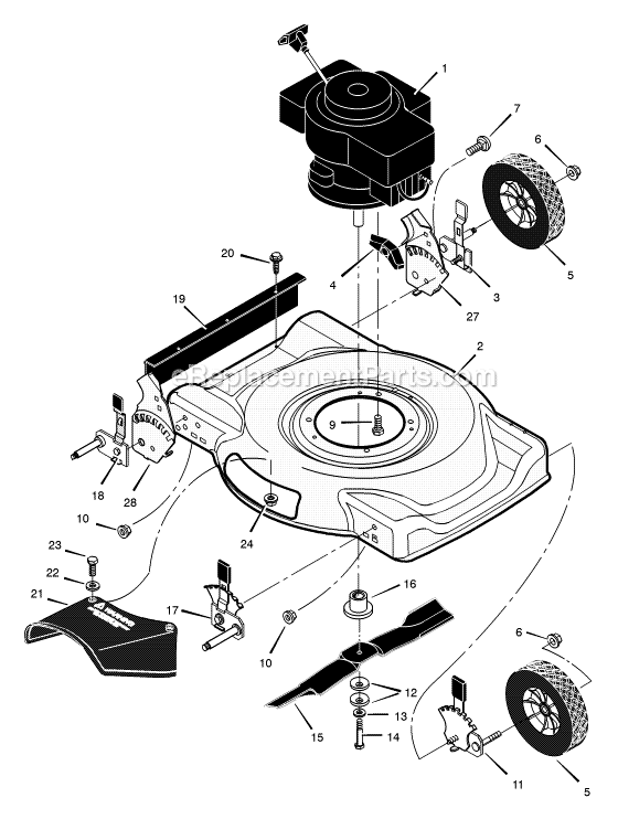 Murray 202010x92A (2002) 20" Lawn Mower Page B Diagram