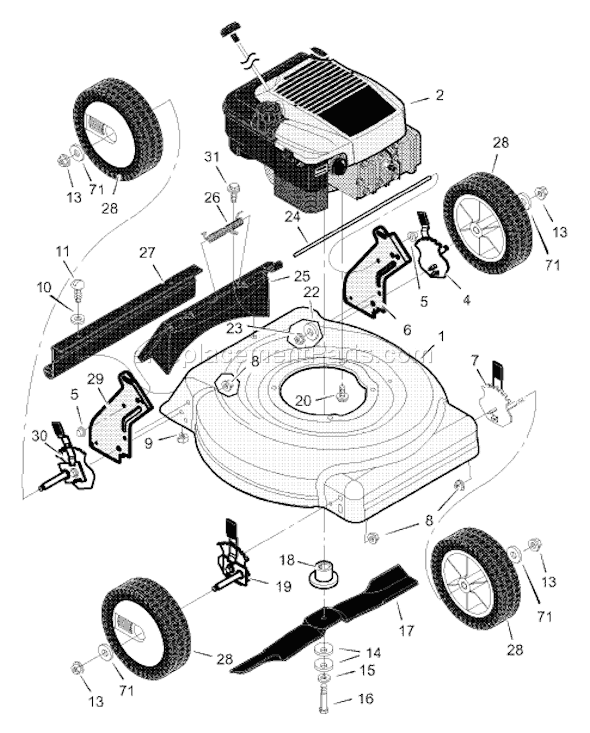 Murray 20415x8A (2000) 20" Walk Behind Mower Page C Diagram