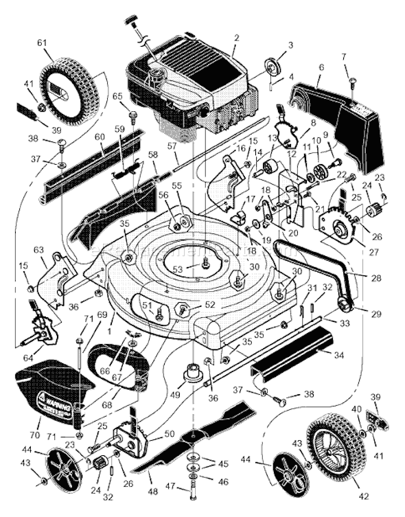 Murray 20615x8B (2000) 20" Walk Behind Mower Page B Diagram