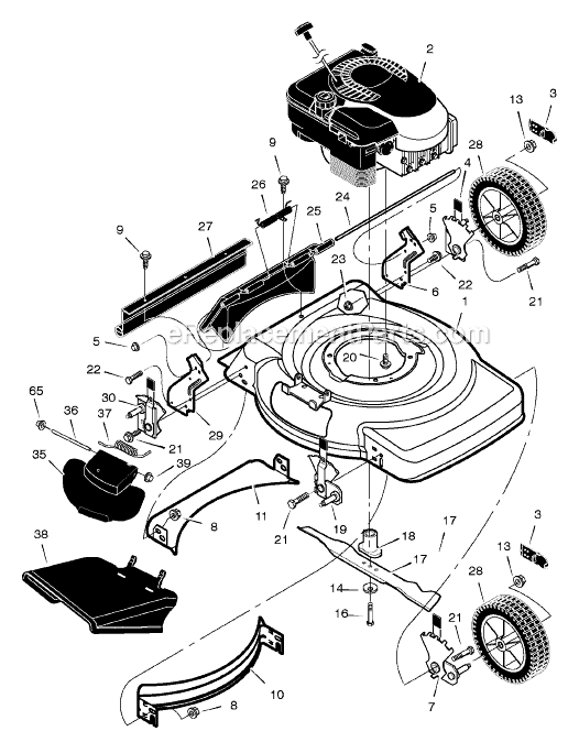 Murray 222310x31A 22" Lawn Mower Page B Diagram