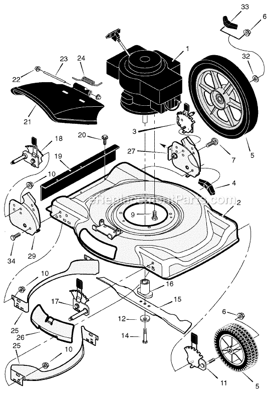 Murray 225112x24B 22" Lawn Mower Page B Diagram