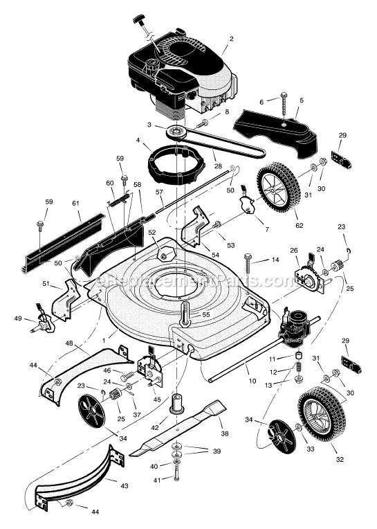 Murray 228511x31B (2003) 22" Lawn Mower Page B Diagram