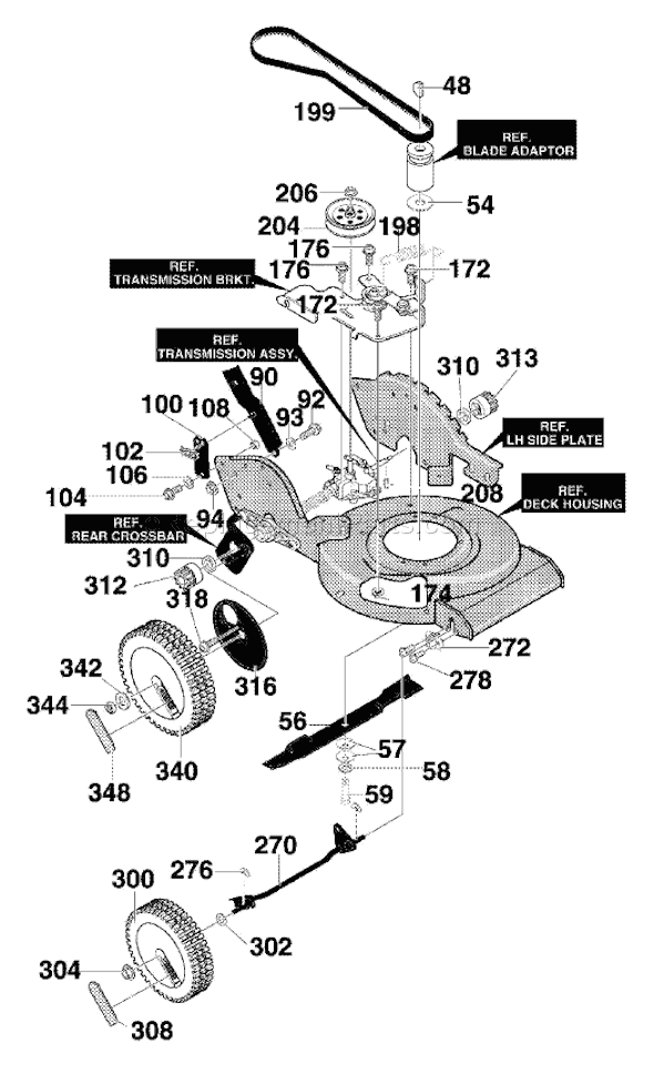 Murray 22855x11H (2000) 22" Lawn Mower Page B Diagram