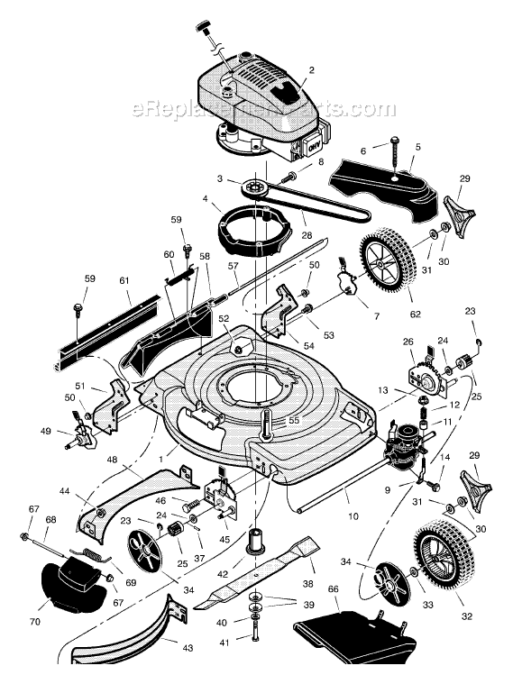 Murray 228630x692B 22" Lawn Mower Page B Diagram