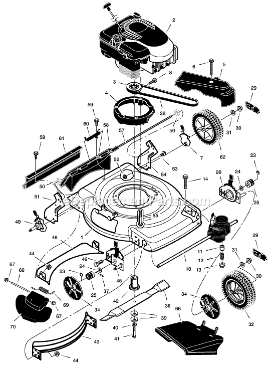 Murray 228690x99A (2003) 22" Lawn Mower Page B Diagram