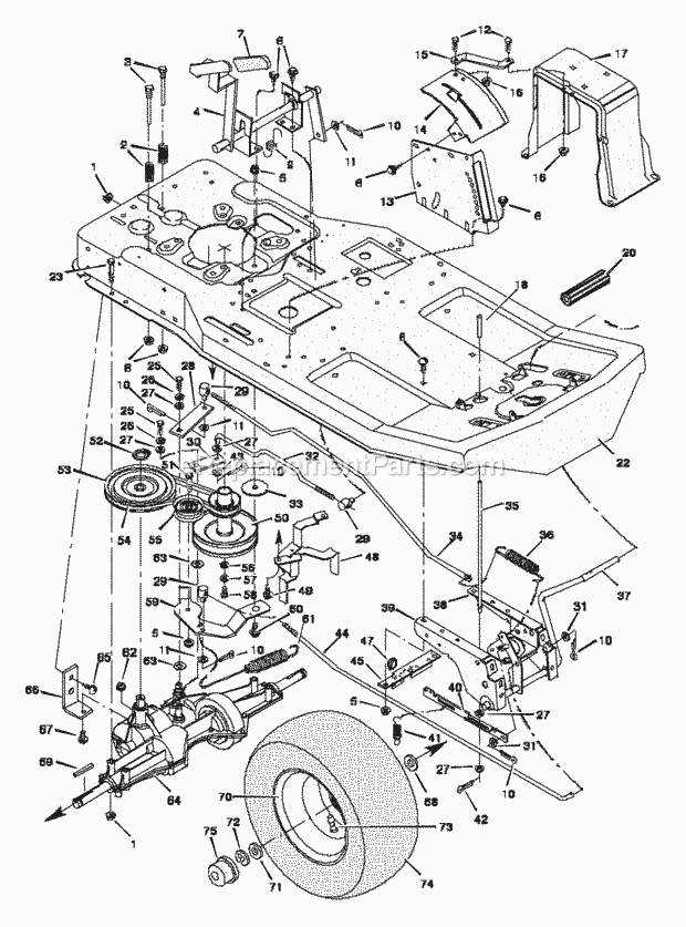 Murray 30550F (1997) Rear Engine Rider Motion_Drive Diagram