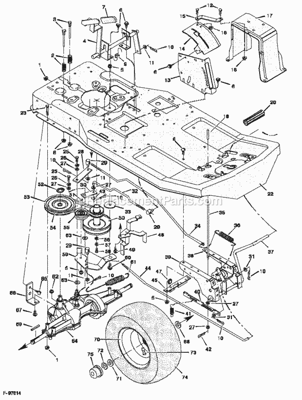 Murray 30560E (1997) Rear Engine Rider Motion_Drive Diagram