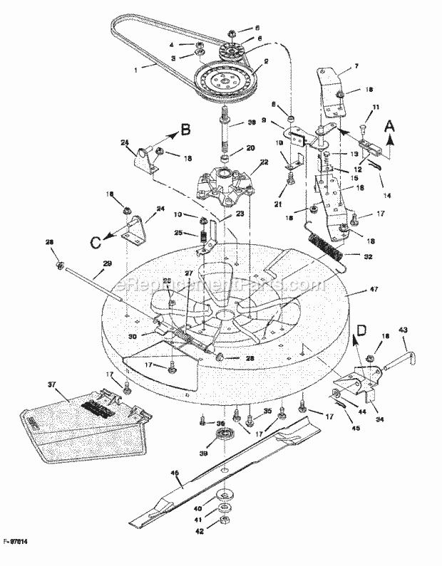 Murray 30560E (1997) Rear Engine Rider Mower_Housing Diagram