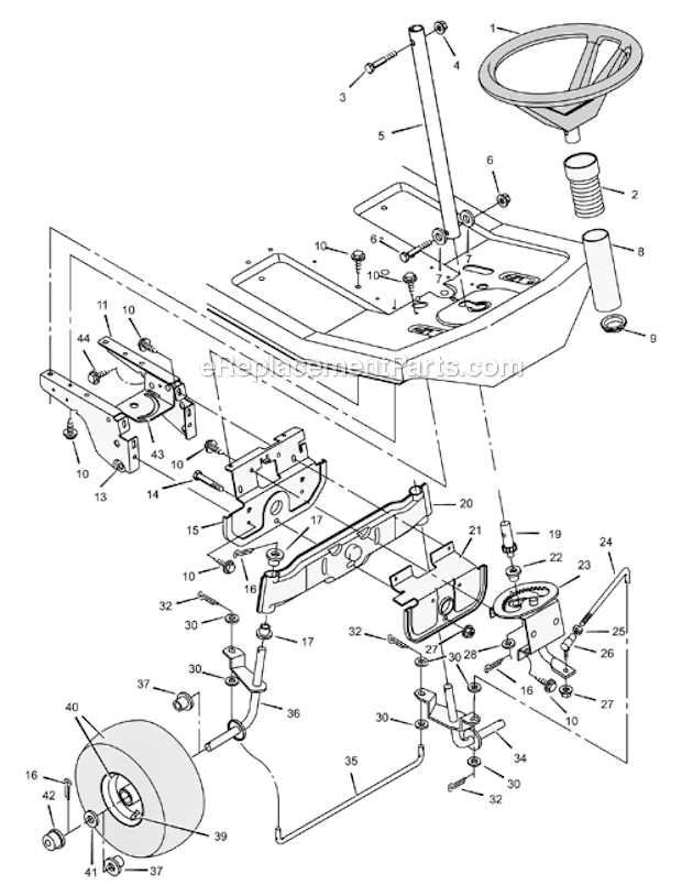 Murray 30575X8C Rear Engine Rider RER Steering Diagram