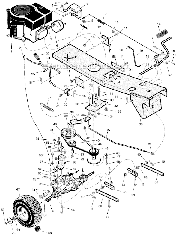 Murray 309000x8NA (2003) 30" Mid-Engine Lawn Tractor Page C Diagram