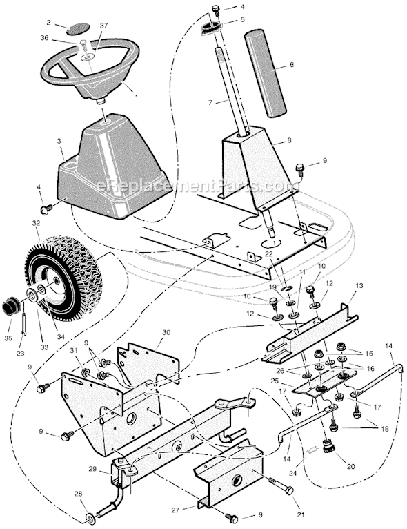 Murray 309000x8NA (2003) 30" Mid-Engine Lawn Tractor Page F Diagram