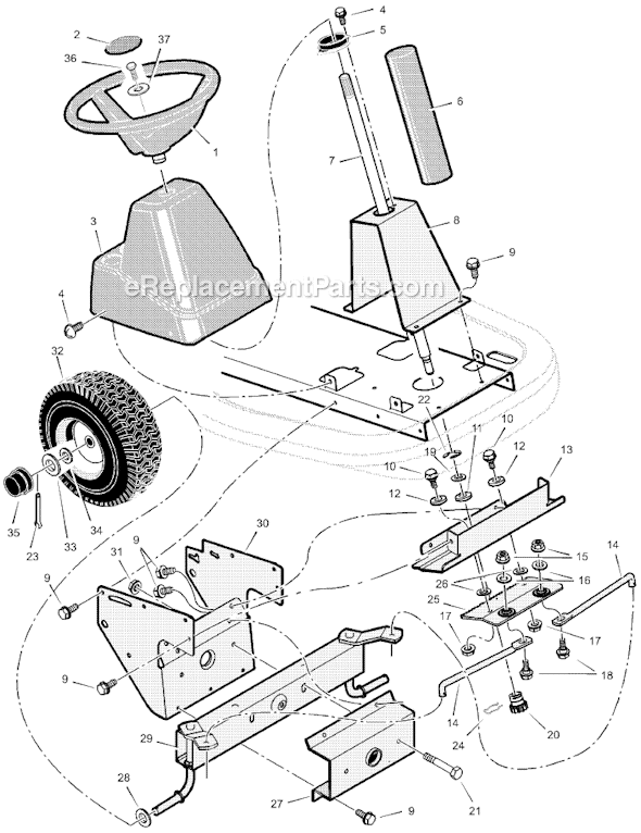 Murray 309029x50B (2003) 30" Mid-Engine Lawn Tractor Page F Diagram
