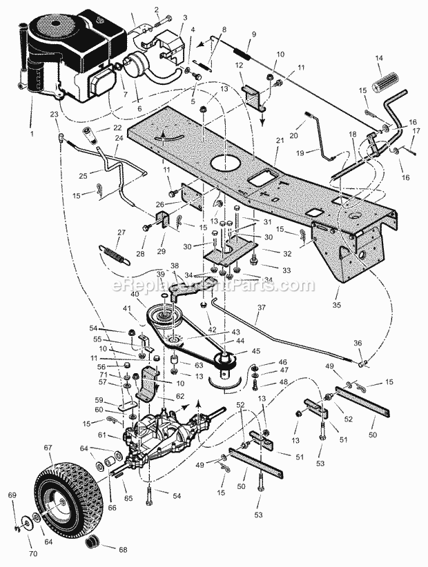 Murray 309304X8B (2001) Mid-Engine Rider Lawn Tractor Motion_Drive Diagram
