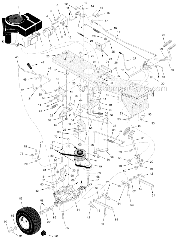 Murray 309311x692A (2003) 30" Mid-Engine Lawn Tractor Page C Diagram