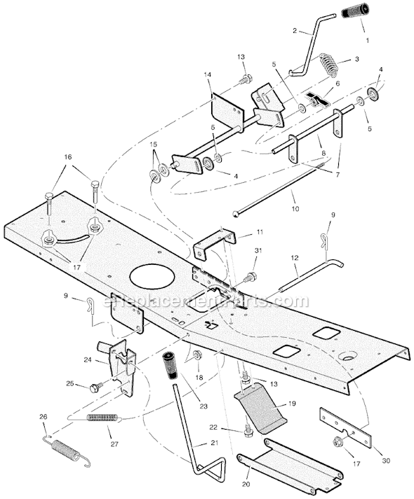 Murray 309311x692A (2003) 30" Mid-Engine Lawn Tractor Page E Diagram