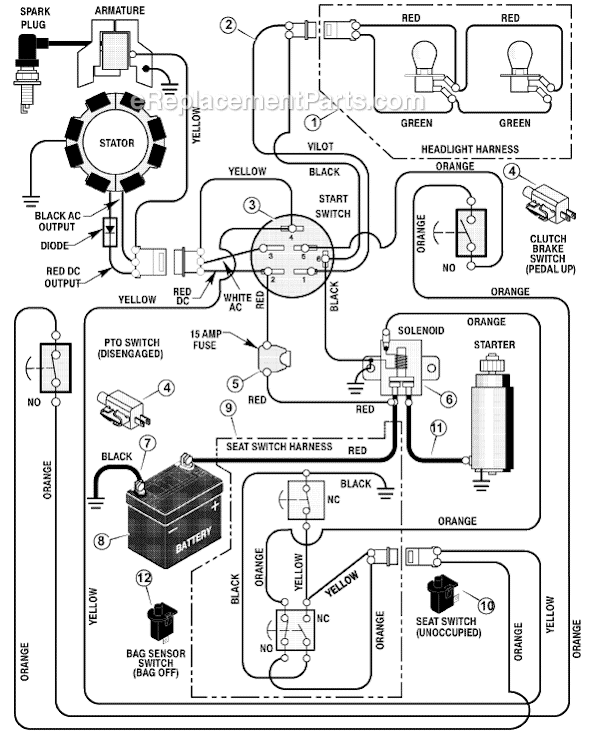 Murray 312002x98A 31" Lawn Tractor Page B Diagram