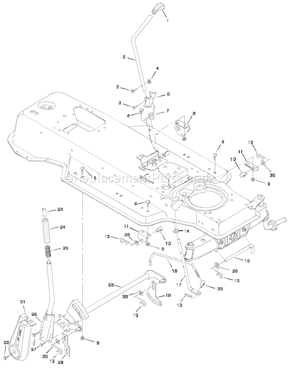 Murray 31720x51A (1997) Lawn Tractor Mower Housing Suspension Diagram