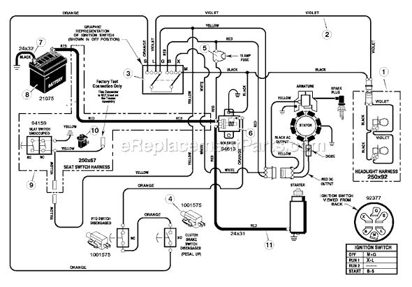 Murray 385004x52A 38" Lawn Tractor Page B Diagram