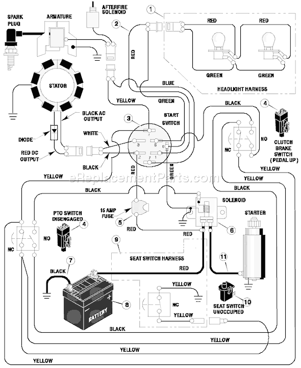 Murray 38500Ax192A (1997) 38 Inch Cut Lawn Tractor Page B Diagram