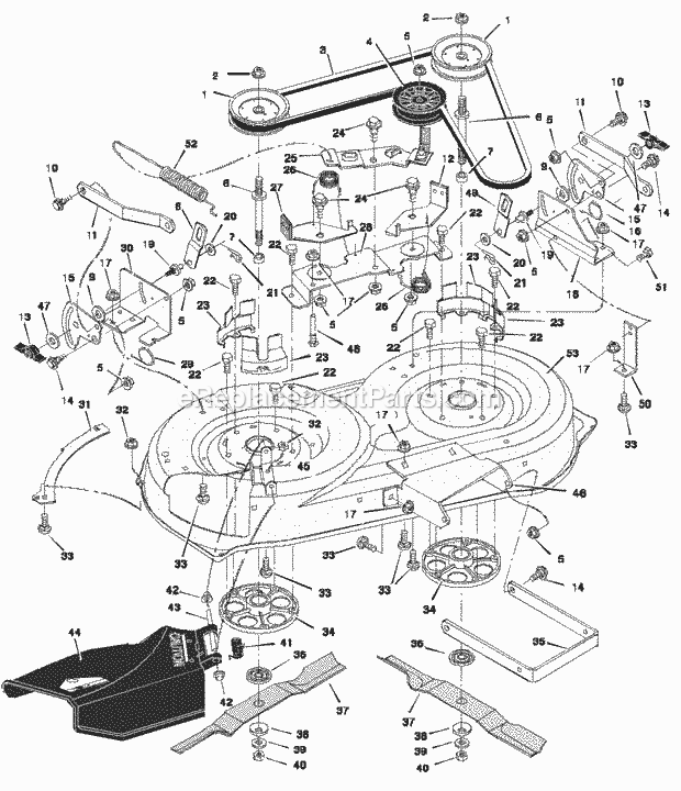 Murray 38500X192A (1997) Lawn Tractor Mower_Housing Diagram