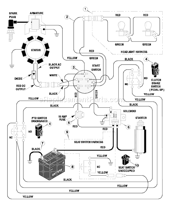 Murray 38500x83A (1997) 38 Inch Cut Lawn Tractor Page B Diagram