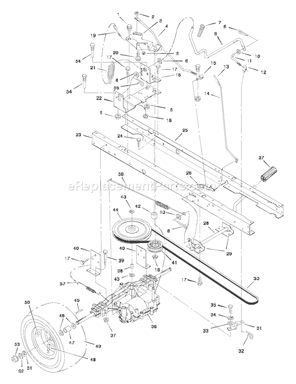 Murray 38500x83A (1997) 38 Inch Cut Lawn Tractor Page D Diagram