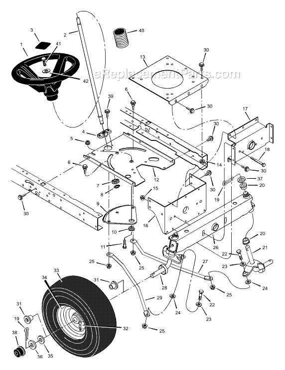 Murray 38501x50E (2001) 38" Lawn Tractor Page G Diagram