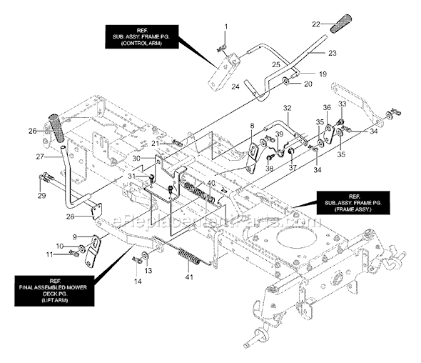 Murray 385020x51A (2001) 38" Lawn Tractor Page J Diagram